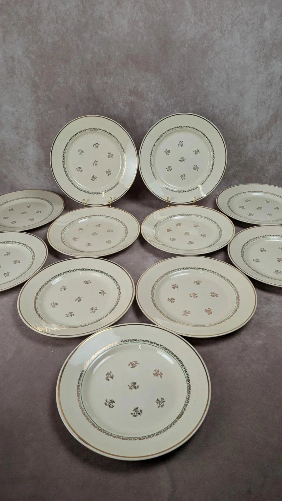 Lote de 12 platos planos Gien – photo 2